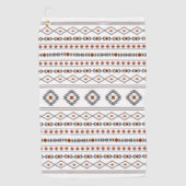 赤アステカ灰色の白の混合モチーフ模様 ゴルフタオル (正面)