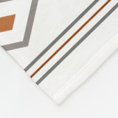 赤アステカ灰色の白の混合モチーフ模様 フリースブランケット (角)