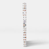 赤アステカ灰色の白の混合モチーフ模様 iPhoneケース (左側面)