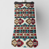 赤アステカ色 ゴルフヘッドカバー (回転90)