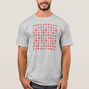赤アディンクラアフリカのシンボル Tシャツ