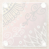 赤アトおもしろいルパターン ガラスコースター (裏面)