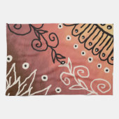 赤アトおもしろいルパターン キッチンタオル (横)