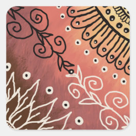 赤アトおもしろいルパターン スクエアシール