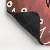 赤アトおもしろいルパターン マウスパッド (コーナー)