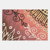 赤アトおもしろいルパターン ラッピングペーパーシート (正面3)