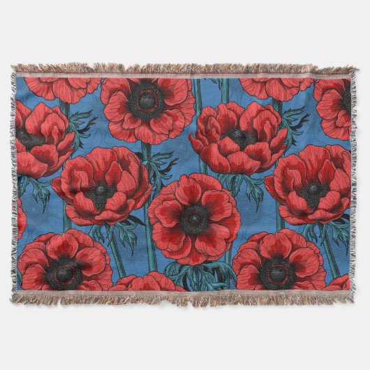 赤アネモネ園 スローブランケット (正面)