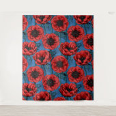 赤アネモネ園 タペストリー (正面)