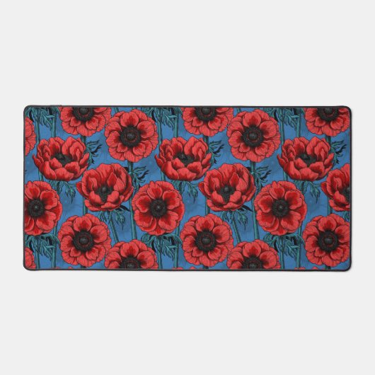 赤アネモネ園 デスクマット (正面)