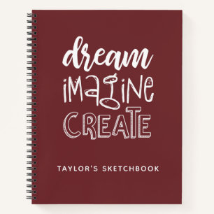 赤アパーソナライズされたエレガントーティストSketchbook ノートブック