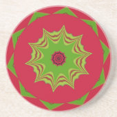 赤アフリカの民族部族パターン コースター (正面)