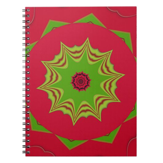 赤アフリカの民族部族パターン ノートブック (正面)