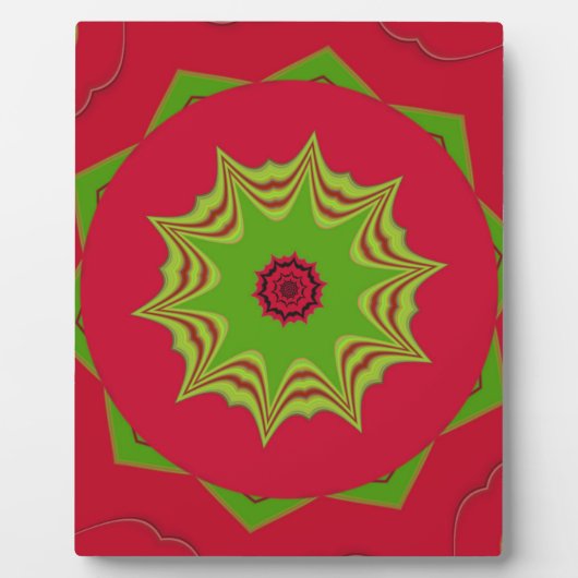 赤アフリカの民族部族パターン フォトプラーク (正面)