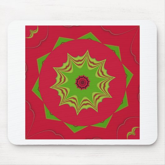 赤アフリカの民族部族パターン マウスパッド (正面)