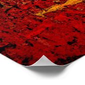 赤アフリカ抽象芸術絵画アートプリントポスター ポスター (角)