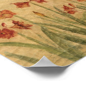 赤アマリリスの列 ポスター (角)