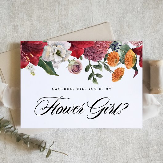 赤アマリリスフローラが私の花娘になる 招待状