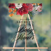 赤アマリリス植物性ベビーシャワーへようこそ アクリルサイン (ニュートラル)