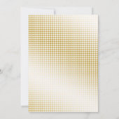 赤アマリリス花チェック金ゴールド 招待状 (裏面)