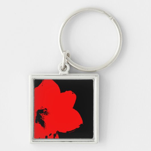 赤アマリリス キーホルダー (正面)