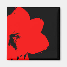 赤アマリリス マグネット