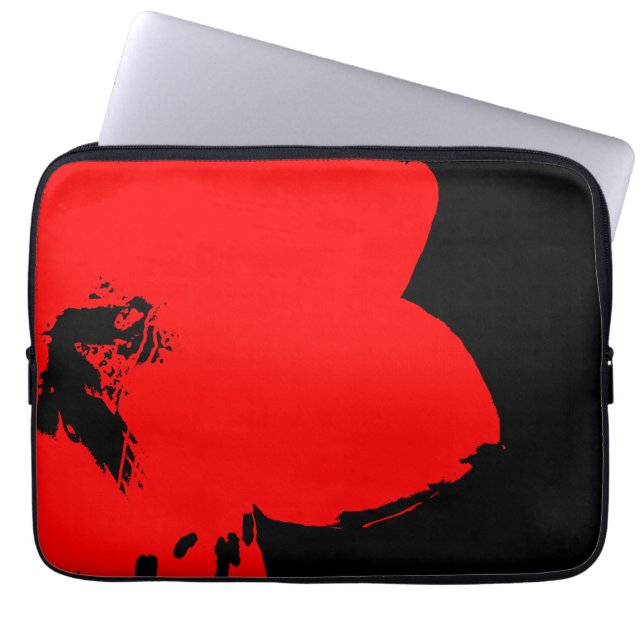 赤アマリリス ラップトップスリーブ (正面)