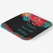 赤アルコールインクスウィート16誕生日パーティー ペーパープレート (傾斜あり)