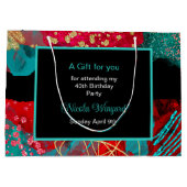 赤アルコールインクバースデーパーティー ラージペーパーバッグ (裏面)