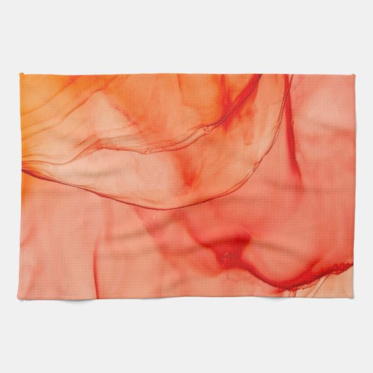 赤アルコールインク キッチンタオル (横)