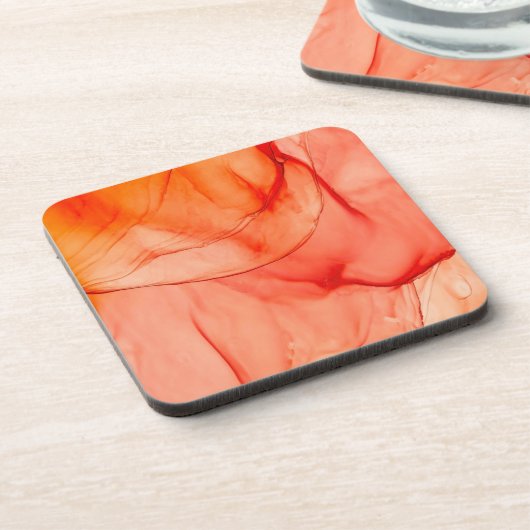 赤アルコールインク コースター (左側)