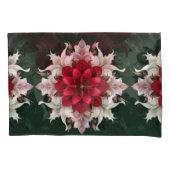 赤アルメリアの花と繊細な仲間 枕カバー (正面)