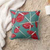 赤アンスリウム花柄クッション枕 クッション (ブランケット)