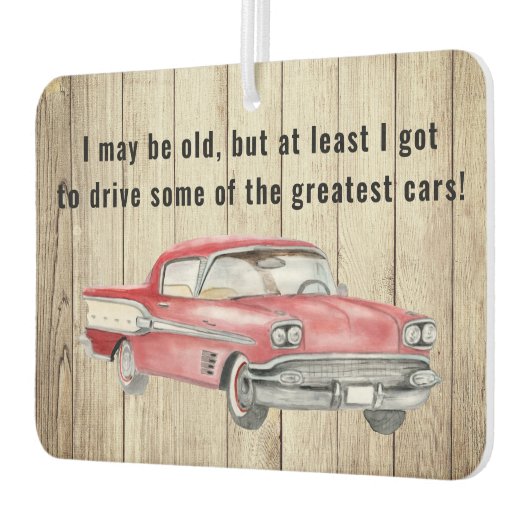 赤アンティークポンティアック – 車を運転素晴らしする カーエアーフレッシュナー (左)