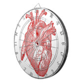 赤アンティーク解剖学的ハート ダーツボード (正面右)