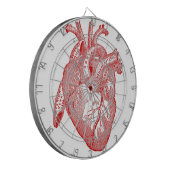 赤アンティーク解剖学的ハート ダーツボード (正面左)