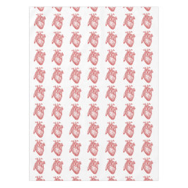 赤アンティーク解剖学的ハート テーブルクロス