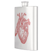 赤アンティーク解剖学的ハート フラスク (左)