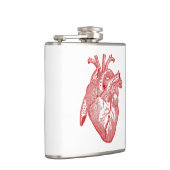 赤アンティーク解剖学的ハート フラスク (右)