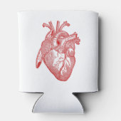 赤アンティーク解剖学的ハート 缶クーラー (裏面)