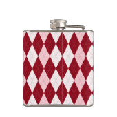 赤アーガイル紅色ピンク小ダイヤモンド形 フラスク (裏面)