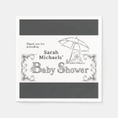 赤アートちゃんシャワー スタンダードカクテルナプキン (正面)