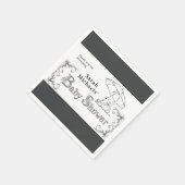 赤アートちゃんシャワー スタンダードカクテルナプキン (角)