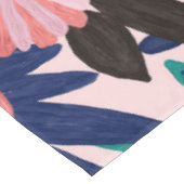 赤アート青アクリル絵を描クの花葉類 テーブルクロス (アングル)