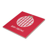 赤アールデコオーナメント タイル (側面)