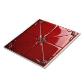 赤アールデコ タイル (側面)