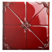 赤アールデコ タイル