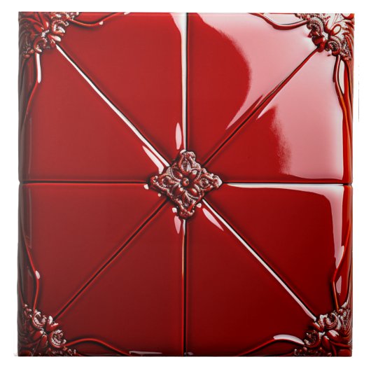 赤アールデコ タイル