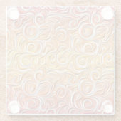 赤イエローガラスコースター ガラスコースター (裏面)