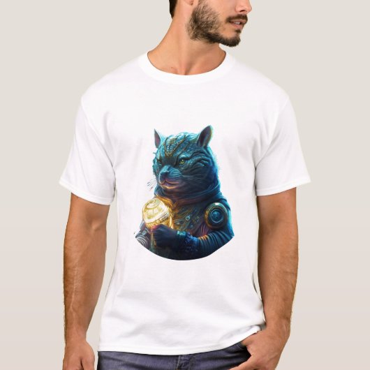 赤イエローグリーンフラクタルデザイン Tシャツ (正面)