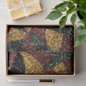 赤イエローグリーン波のフェスティバルグリッター 薄葉紙 (ギフト)